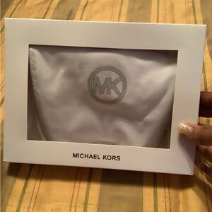 Michael Kors White Baby Bib Set